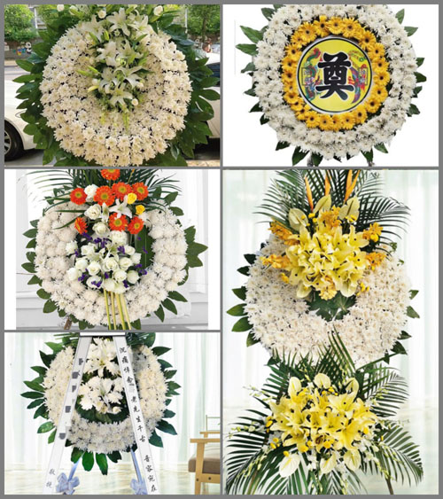 山东济宁微山县韩庄镇后朱村花圈速递